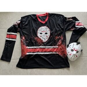 Friday The 13th Jason Voorhees Hockey Jersey Sweater Men's 2XL Halloween Horror